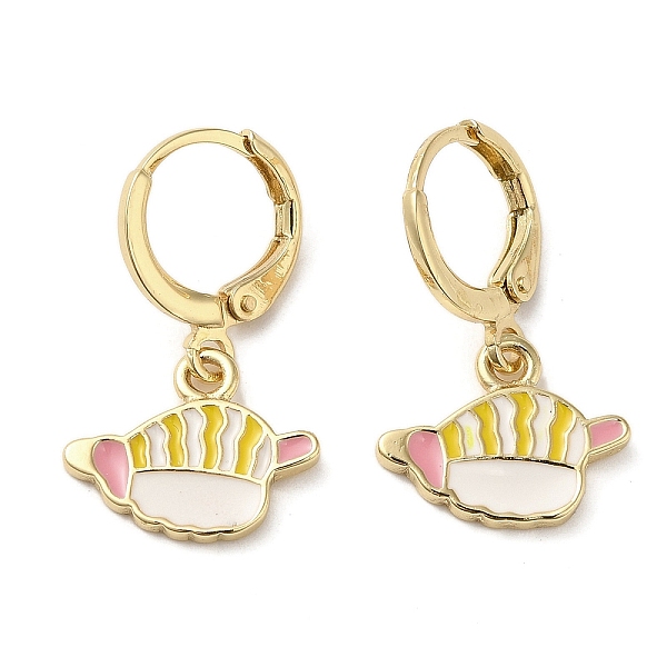 PandaHall Real 18K Gold Plated Brass Dangle Leverback Earrings, with Colorful Enamel, Food, 23.5x15mm Brass Food
PandaHall Real 18K Gold Plated Brass Dangle Leverback Earrings, with Colorful Enamel, Food, 23.5x15mm Brass Food