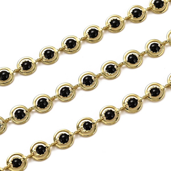 PandaHall Brass Link Chains, with Enamel, Spool, Long-Lasting Plated, Unwelded, Flat Round, Golden, Black, Links: 9x6x1.5mm Brass+Enamel...
PandaHall Brass Link Chains, with Enamel, Spool, Long-Lasting Plated, Unwelded, Flat Round, Golden, Black, Links: 9x6x1.5mm Brass+Enamel...