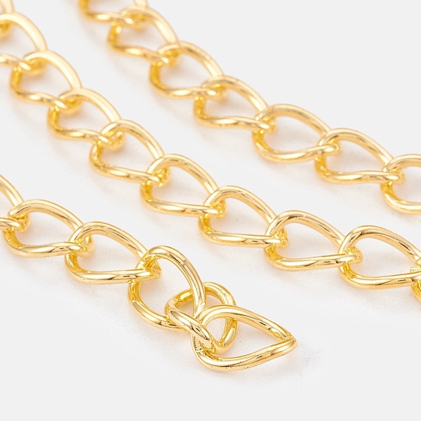 PandaHall Iron Chains, Unwelded, Twisted Chains, Unwelded, Oval, with Spool, Lead Free & Nickel Free, Golden, 8x6x1mm Iron
PandaHall Iron Chains, Unwelded, Twisted Chains, Unwelded, Oval, with Spool, Lead Free & Nickel Free, Golden, 8x6x1mm Iron