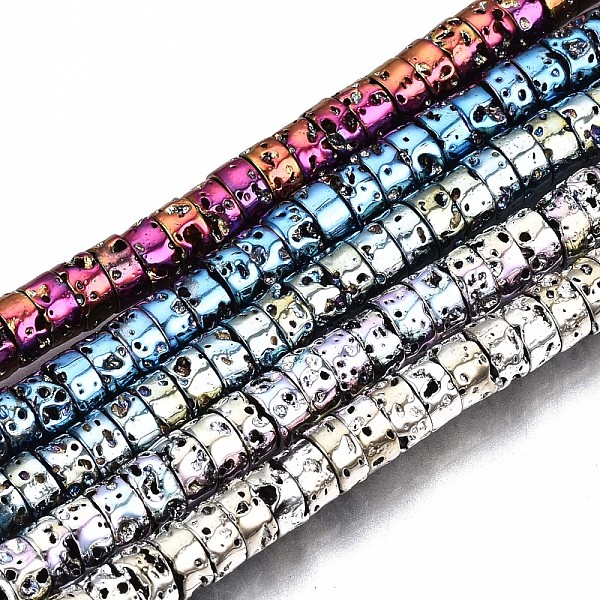 PandaHall Electroplated Natural Lava Rock Beads Strands, Flat Round/Disc, Heishi Beads, Bumpy, Mixed Color, 4x2mm, Hole: 1mm, about..., Multicolor
PandaHall Electroplated Natural Lava Rock Beads Strands, Flat Round/Disc, Heishi Beads, Bumpy, Mixed Color, 4x2mm, Hole: 1mm, about..., Multicolor
