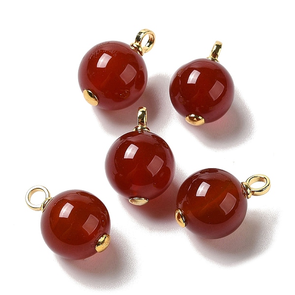 PandaHall Natural Carnelian(Dyed & Heated) Pendants, Round Charms with Real 18K Gold Plated Brass Loops, 21x14mm, Hole: 3.4mm Carnelian...
PandaHall Natural Carnelian(Dyed & Heated) Pendants, Round Charms with Real 18K Gold Plated Brass Loops, 21x14mm, Hole: 3.4mm Carnelian...