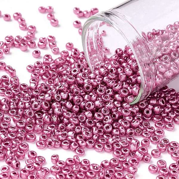 PandaHall 12/0 Glass Seed Beads, Metallic Colours Style, Round, Camellia, 12/0, 2mm, Hole: 1mm, about 30000pcs/pound Glass Pink
PandaHall 12/0 Glass Seed Beads, Metallic Colours Style, Round, Camellia, 12/0, 2mm, Hole: 1mm, about 30000pcs/pound Glass Pink