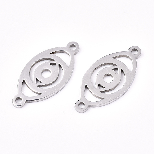 PandaHall 201 Stainless Steel Links Connectors, Laser Cut, Eye, Stainless Steel Color, 9.5x20x1mm, Hole: 1.2mm 201 Stainless Steel Eye
PandaHall 201 Stainless Steel Links Connectors, Laser Cut, Eye, Stainless Steel Color, 9.5x20x1mm, Hole: 1.2mm 201 Stainless Steel Eye