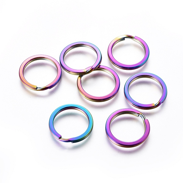 PandaHall Ion Plating(IP) 304 Stainless Steel Split Key Rings, Keychain Clasp Findings, Rainbow Color, 16mm 304 Stainless Steel Ring
PandaHall Ion Plating(IP) 304 Stainless Steel Split Key Rings, Keychain Clasp Findings, Rainbow Color, 16mm 304 Stainless Steel Ring