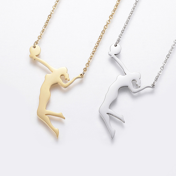 PandaHall 304 Stainless Steel Pendant Necklaces, with Lobster Claw Clasps, Volleyball Player, Mixed Color, 18.5 inch(47cm) 304 Stainless...
PandaHall 304 Stainless Steel Pendant Necklaces, with Lobster Claw Clasps, Volleyball Player, Mixed Color, 18.5 inch(47cm) 304 Stainless...