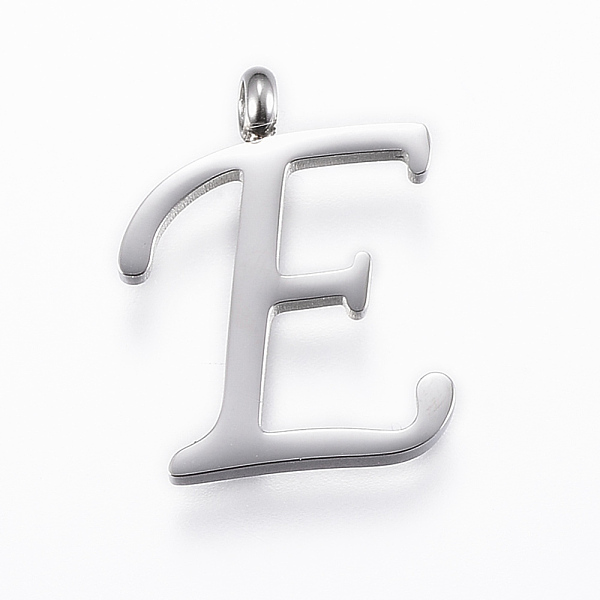 PandaHall 304 Stainless Steel Pendants, Initial Letter, Letter.E, Stainless Steel Color, 18x14x2mm, Hole: 2mm 304 Stainless Steel Letter E
PandaHall 304 Stainless Steel Pendants, Initial Letter, Letter.E, Stainless Steel Color, 18x14x2mm, Hole: 2mm 304 Stainless Steel Letter E