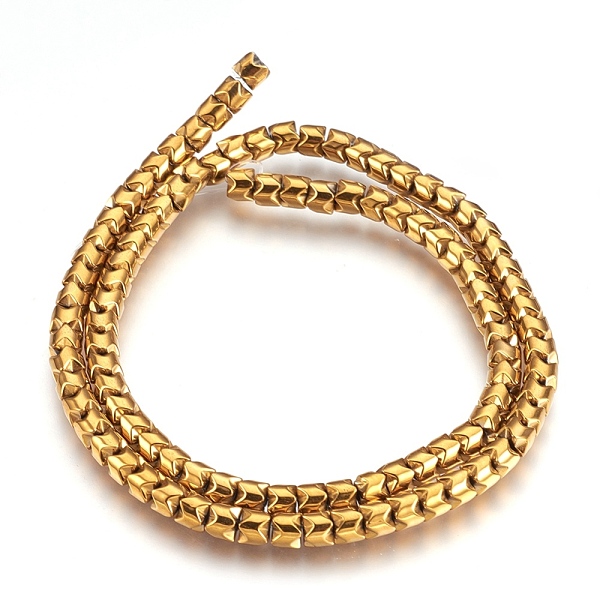 PandaHall Electroplate Non-magnetic Synthetic Hematite Bead Strands, Polished, Column, Golden Plated, 5x4mm, Hole: 1mm, about...
PandaHall Electroplate Non-magnetic Synthetic Hematite Bead Strands, Polished, Column, Golden Plated, 5x4mm, Hole: 1mm, about...