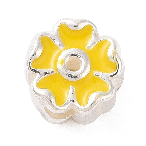 PandaHall 925 Sterling Silver Beads, with Enamel, Flower, Yellow, 5x3.5mm, Hole: 1.5mm Sterling Silver Flower Yellow
PandaHall 925 Sterling Silver Beads, with Enamel, Flower, Yellow, 5x3.5mm, Hole: 1.5mm Sterling Silver Flower Yellow