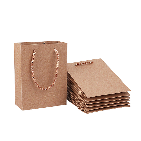 PandaHall Kraft Paper Bags Gift Shopping Bags, with Nylon Cord Handle, Rectangle, BurlyWood, 12x5.8x16cm Paper None Orange
PandaHall Kraft Paper Bags Gift Shopping Bags, with Nylon Cord Handle, Rectangle, BurlyWood, 12x5.8x16cm Paper None Orange