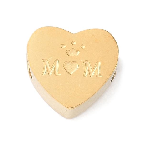 PandaHall 304 Stainless Steel European Beads, Large Hole Beads, Heart with Word Mom, Golden, 10.5x12x1mm, Hole: 4.5mm 304 Stainless Steel...
PandaHall 304 Stainless Steel European Beads, Large Hole Beads, Heart with Word Mom, Golden, 10.5x12x1mm, Hole: 4.5mm 304 Stainless Steel...