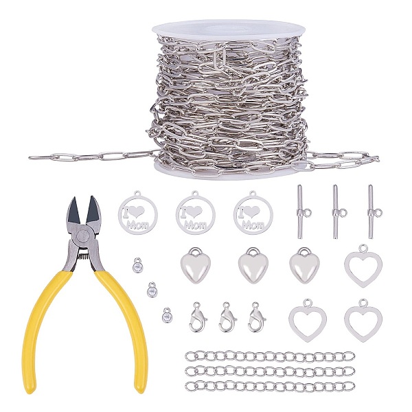 PandaHall DIY Bracelets & Necklaces Making Kits, includ Brass Paperclip Chains & Toggle Clasps & Lobster Claw Clasps, Brass Cubic Zirconia...
PandaHall DIY Bracelets & Necklaces Making Kits, includ Brass Paperclip Chains & Toggle Clasps & Lobster Claw Clasps, Brass Cubic Zirconia...
