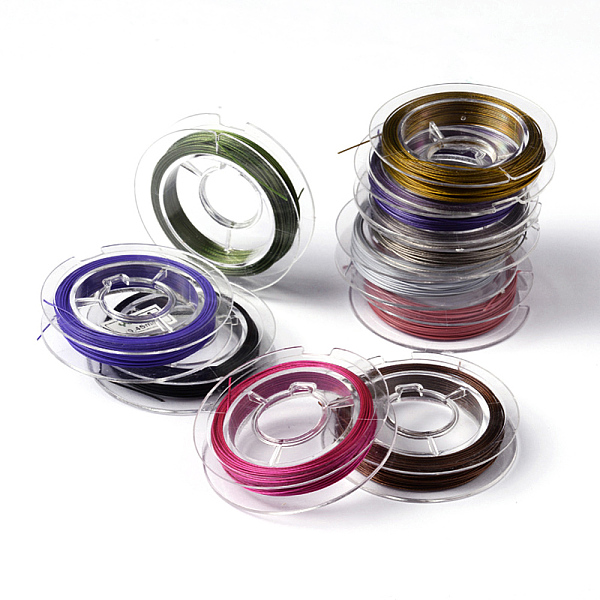 PandaHall Tiger Tail Wire, Nylon-coated Stainless Steel, Mixed Color, 0.45mm, about 32.8 Feet(10m)/roll Stainless Steel Round Multicolor
PandaHall Tiger Tail Wire, Nylon-coated Stainless Steel, Mixed Color, 0.45mm, about 32.8 Feet(10m)/roll Stainless Steel Round Multicolor