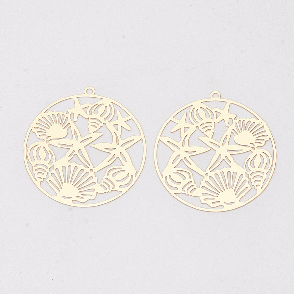 PandaHall Brass Pendants, Etched Metal Embellishments, Long-Lasting Plated, Ocean Theme, Flat Round with Starfish/Sea Stars and Shell, Light...
PandaHall Brass Pendants, Etched Metal Embellishments, Long-Lasting Plated, Ocean Theme, Flat Round with Starfish/Sea Stars and Shell, Light...
