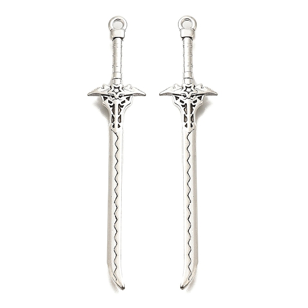 PandaHall Tibetan Style Alloy Big Pendants, Cadmium Free & Lead Free, Sword Charm, Antique Silver, 69.5x14x3mm, Hole: 1.5mm, about...
PandaHall Tibetan Style Alloy Big Pendants, Cadmium Free & Lead Free, Sword Charm, Antique Silver, 69.5x14x3mm, Hole: 1.5mm, about...