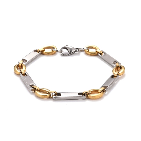 PandaHall Vacuum Plating 304 Stainless Steel Oval & Rectangle Link Chains Bracelet, Two Tone Highly Sturdy Bracelet for Men Women, Golden &...
PandaHall Vacuum Plating 304 Stainless Steel Oval & Rectangle Link Chains Bracelet, Two Tone Highly Sturdy Bracelet for Men Women, Golden &...