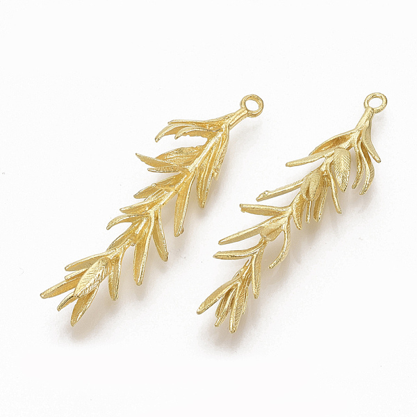 PandaHall Brass Peg Bails Pendants, For Half Drilled Beads, Nickel Free, Leaf, Raw(Unplated), 43x13x8.5mm, Hole: 1.6mm, Pin: 0.8mm Brass
PandaHall Brass Peg Bails Pendants, For Half Drilled Beads, Nickel Free, Leaf, Raw(Unplated), 43x13x8.5mm, Hole: 1.6mm, Pin: 0.8mm Brass