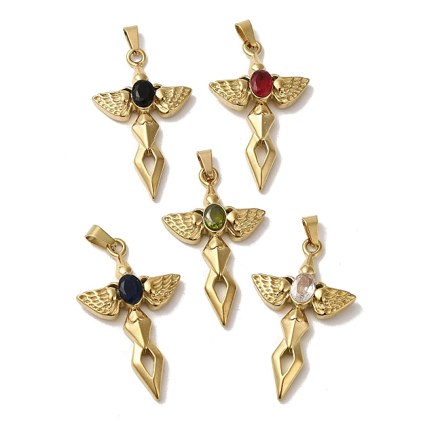 PandaHall Brass Pendants, with Glass, Real 18K Gold Plated, Cross, Wing, Mixed Color, 45.5x27x6.5mm, Hole: 6x3mm Brass+Glass Cross..., Multicolor
PandaHall Brass Pendants, with Glass, Real 18K Gold Plated, Cross, Wing, Mixed Color, 45.5x27x6.5mm, Hole: 6x3mm Brass+Glass Cross..., Multicolor