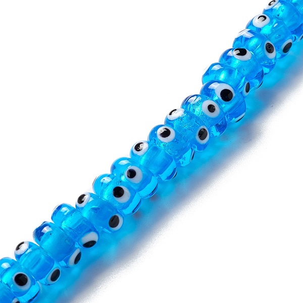 PandaHall Handmade Evil Eye Lampwork Beads, Flat Round, Dodger Blue, 9.5~10.5x5~5.5mm, Hole: 3.5~4mm, about 30pcs/strand, 5.71~5.91 inch...
PandaHall Handmade Evil Eye Lampwork Beads, Flat Round, Dodger Blue, 9.5~10.5x5~5.5mm, Hole: 3.5~4mm, about 30pcs/strand, 5.71~5.91 inch...