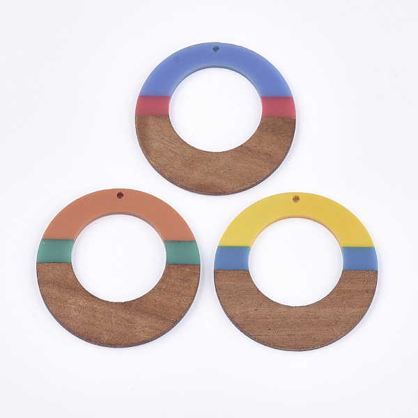 PandaHall Resin & Walnut Wood Pendants, Tri-color, Flat Round, Mixed Color, 49x3~3.5mm, Hole: 2mm Resin+Wood Flat Round Multicolor
PandaHall Resin & Walnut Wood Pendants, Tri-color, Flat Round, Mixed Color, 49x3~3.5mm, Hole: 2mm Resin+Wood Flat Round Multicolor