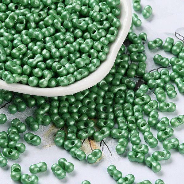 PandaHall Glass Seed Beads, Opaque Colours Luster, Peanut, Sea Green, 5~6x2.5~3x3~3.5mm, Hole: 1~1.2mm, about 5000pcs/pound Glass Peanut
PandaHall Glass Seed Beads, Opaque Colours Luster, Peanut, Sea Green, 5~6x2.5~3x3~3.5mm, Hole: 1~1.2mm, about 5000pcs/pound Glass Peanut