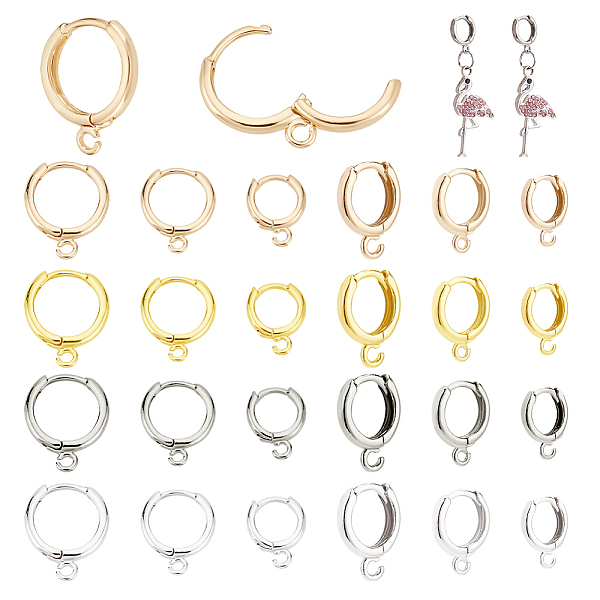 PandaHall 24Pcs 12 Styles Brass Huggie Hoop Earring Findings, with Horizontal Loops, Mixed Color, 12 Gauge, 12~16.5x9.5~13.5x2mm, Hole...
PandaHall 24Pcs 12 Styles Brass Huggie Hoop Earring Findings, with Horizontal Loops, Mixed Color, 12 Gauge, 12~16.5x9.5~13.5x2mm, Hole...