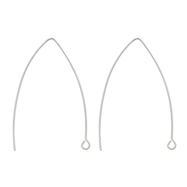 PandaHall 925 Sterling Silver Earring Hooks, Silver, 36~39x18x0.6mm, Hole: 2mm, Pin: 0.6mm Sterling Silver
PandaHall 925 Sterling Silver Earring Hooks, Silver, 36~39x18x0.6mm, Hole: 2mm, Pin: 0.6mm Sterling Silver