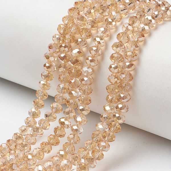 PandaHall Electroplate Glass Beads Strands, Half Plated, Rainbow Plated, Faceted, Rondelle, PeachPuff, 2.5x2mm, Hole: 0.4mm, about..., Brown
PandaHall Electroplate Glass Beads Strands, Half Plated, Rainbow Plated, Faceted, Rondelle, PeachPuff, 2.5x2mm, Hole: 0.4mm, about..., Brown