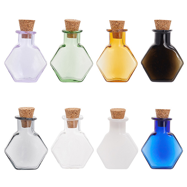PandaHall PH 8pcs Mini Colored Glass Bottles Tiny Spell Jars Hexagon Potion Bottles Wishing Bottle Vials with Corks Drifting Bottle Glass..., Multicolor
PandaHall PH 8pcs Mini Colored Glass Bottles Tiny Spell Jars Hexagon Potion Bottles Wishing Bottle Vials with Corks Drifting Bottle Glass..., Multicolor