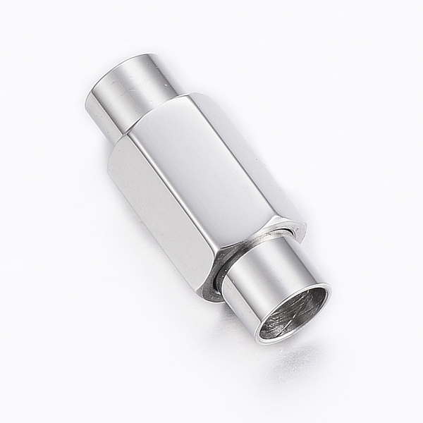 PandaHall Smooth 304 Stainless Steel Magnetic Clasps with Glue-in Ends, Column, Faceted, Stainless Steel Color, 20x9x8mm, Hole: 5mm 304...
PandaHall Smooth 304 Stainless Steel Magnetic Clasps with Glue-in Ends, Column, Faceted, Stainless Steel Color, 20x9x8mm, Hole: 5mm 304...