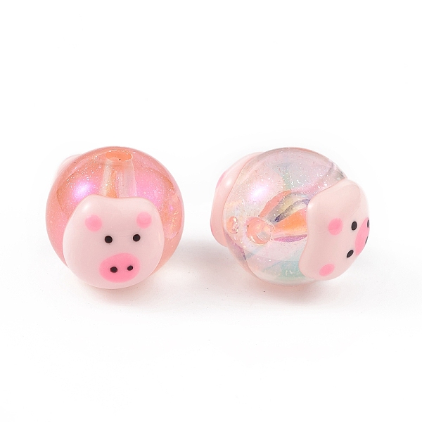 PandaHall UV Plating Rainbow Iridescent Acrylic Enamel Beads, Round with Pig Pattern, Pink, 16x18mm, Hole: 3mm Acrylic Round Pink
PandaHall UV Plating Rainbow Iridescent Acrylic Enamel Beads, Round with Pig Pattern, Pink, 16x18mm, Hole: 3mm Acrylic Round Pink