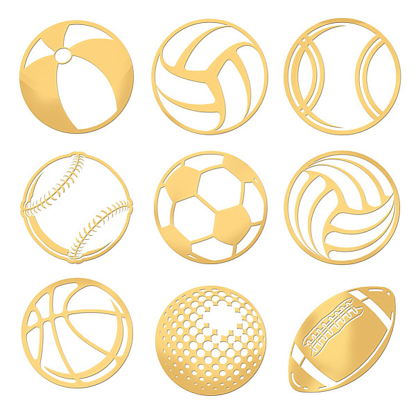PandaHall OLYCRAFT 9pcs 1.6x1.6 Inch Sports Ball Theme Stickers Rugby Basketball Stickers Self Adhesive Gold Metal Stickers Football...
PandaHall OLYCRAFT 9pcs 1.6x1.6 Inch Sports Ball Theme Stickers Rugby Basketball Stickers Self Adhesive Gold Metal Stickers Football...