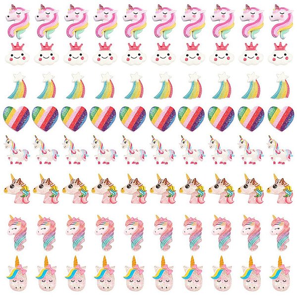 PandaHall SUNNYCLUE Resin Opaque Cabochons, with Glitter Sequins, Unicorn Shape, Mixed Color, 80pcs/set Resin Unicorn Multicolor
PandaHall SUNNYCLUE Resin Opaque Cabochons, with Glitter Sequins, Unicorn Shape, Mixed Color, 80pcs/set Resin Unicorn Multicolor