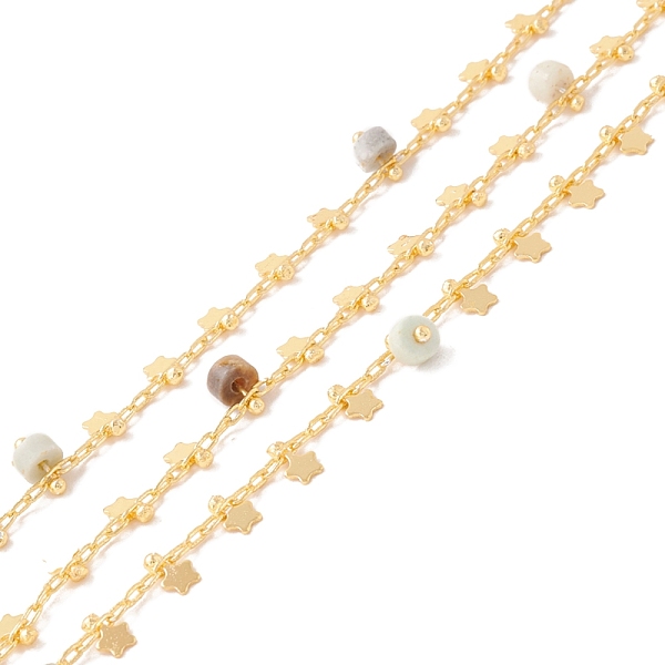 PandaHall Natural Amazonite Column Beaded Chains, with Brass Paperclip Chains and Star Charm, Soldered, with Spool, Lead Free & Cadmium Free...
PandaHall Natural Amazonite Column Beaded Chains, with Brass Paperclip Chains and Star Charm, Soldered, with Spool, Lead Free & Cadmium Free...