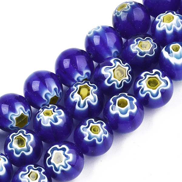 PandaHall Handmade Millefiori Glass Beads Strands, Round with Flower Pattern, Blue, 10mm, Hole: 1.2mm, about 36~38pcs/strand, 13.78...
PandaHall Handmade Millefiori Glass Beads Strands, Round with Flower Pattern, Blue, 10mm, Hole: 1.2mm, about 36~38pcs/strand, 13.78...