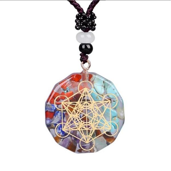 PandaHall Chakra Yoga Theme Mixed Gemstone with Polygon Resin Pendant Necklace with Polyester Cord for Women, Golden, 15.75~17.72 inch...
PandaHall Chakra Yoga Theme Mixed Gemstone with Polygon Resin Pendant Necklace with Polyester Cord for Women, Golden, 15.75~17.72 inch...