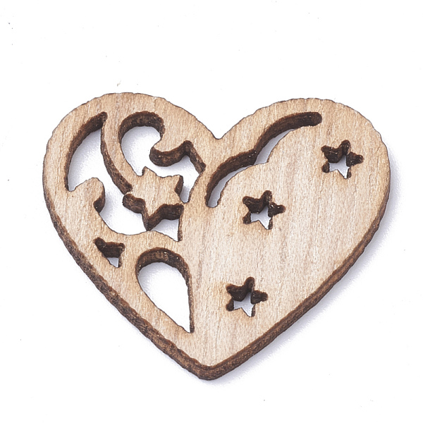 PandaHall Undyed Wooden Pendants, Heart with Star, BurlyWood, 27x29.5x2mm, Hole: 1.5mm Wood Heart Orange
PandaHall Undyed Wooden Pendants, Heart with Star, BurlyWood, 27x29.5x2mm, Hole: 1.5mm Wood Heart Orange