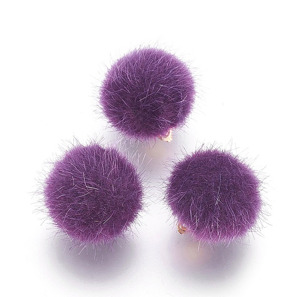 PandaHall Handmade Plush Cloth Fabric Covered, with CCB Plastic Findings, Round, Golden, Purple, 17x15mm, Hole: 1.5mm Cloth Round Purple
PandaHall Handmade Plush Cloth Fabric Covered, with CCB Plastic Findings, Round, Golden, Purple, 17x15mm, Hole: 1.5mm Cloth Round Purple