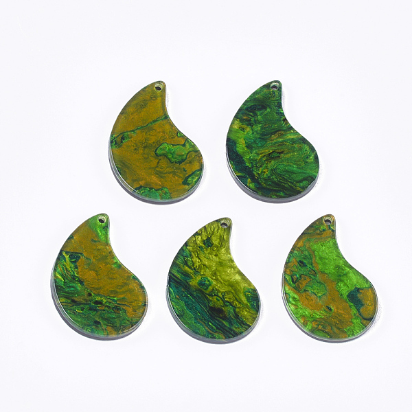 PandaHall Cellulose Acetate(Resin) Pendants, teardrop, Green, 27.5x18x2.5mm, Hole: 1.2mm Cellulose Acetate Teardrop Green
PandaHall Cellulose Acetate(Resin) Pendants, teardrop, Green, 27.5x18x2.5mm, Hole: 1.2mm Cellulose Acetate Teardrop Green