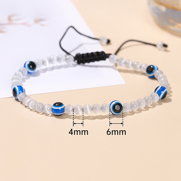 PandaHall Opalite & Evil Eye Braided Bead Bracelet, White Opalite Evil Eye White
PandaHall Opalite & Evil Eye Braided Bead Bracelet, White Opalite Evil Eye White