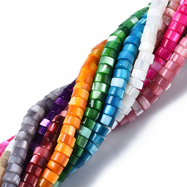 PandaHall Natural Trochus Shell Beads Strands, Dyed, Flat Round/Disc, Heishi Beads, Mixed Color, 4x2mm, Hole: 0.8mm, about 154~160pcs/strand..., Multicolor
PandaHall Natural Trochus Shell Beads Strands, Dyed, Flat Round/Disc, Heishi Beads, Mixed Color, 4x2mm, Hole: 0.8mm, about 154~160pcs/strand..., Multicolor