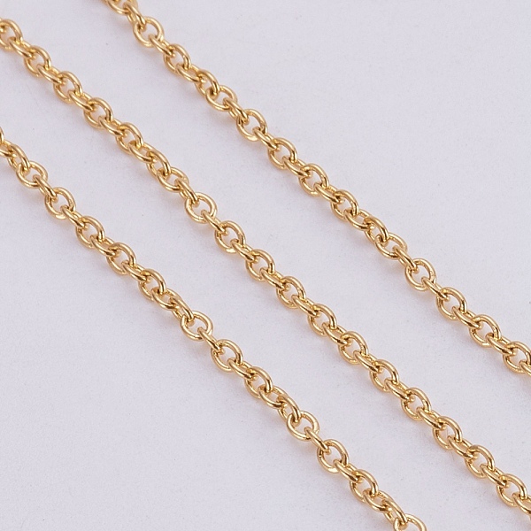 PandaHall Ion Plating(IP) 304 Stainless Steel Cable Chains, with Spool, Soldered, Oval, Golden, 2mm, about 65.61 Feet(20m)/roll 304...
PandaHall Ion Plating(IP) 304 Stainless Steel Cable Chains, with Spool, Soldered, Oval, Golden, 2mm, about 65.61 Feet(20m)/roll 304...