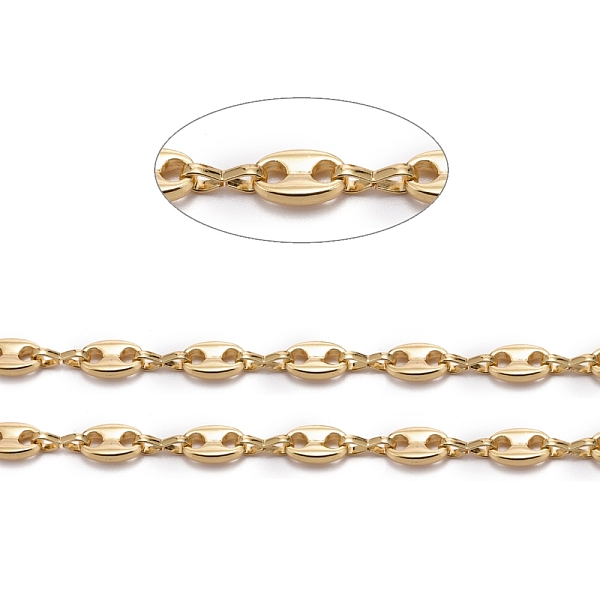 PandaHall Eco-Friendly Alloy Coffee Bean Chain, with Spool, Unwelded, Golden, Link: 12.5x4.5x2.5mm, coffee bean: 14x9x3mm, 32.8 Feet...
PandaHall Eco-Friendly Alloy Coffee Bean Chain, with Spool, Unwelded, Golden, Link: 12.5x4.5x2.5mm, coffee bean: 14x9x3mm, 32.8 Feet...