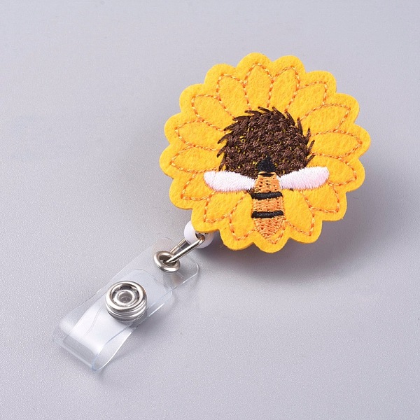 PandaHall Cloth Retractable Badge Reel, Card Holders, with Alligator Clip, Sunflower with Bees, Yellow, 94mm, Sunflower: 49x49x25mm Cloth...
PandaHall Cloth Retractable Badge Reel, Card Holders, with Alligator Clip, Sunflower with Bees, Yellow, 94mm, Sunflower: 49x49x25mm Cloth...