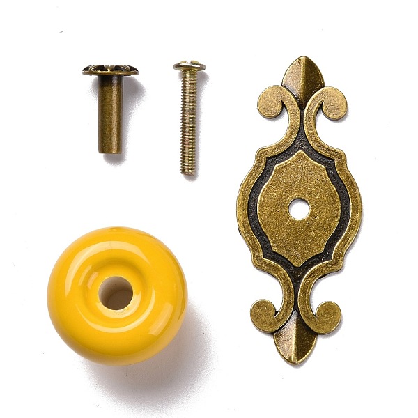 PandaHall Round-shaped Porcelain Cabinet Door Knobs, Kitchen Drawer Pulls Cabinet Handles, with Screw & Zinc Alloy Finding, Gold...
PandaHall Round-shaped Porcelain Cabinet Door Knobs, Kitchen Drawer Pulls Cabinet Handles, with Screw & Zinc Alloy Finding, Gold...