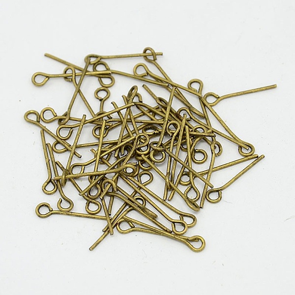 PandaHall Iron Eye Pin, Cadmium Free & Nickel Free & Lead Free, Antique Bronze, 18x0.7mm, Hole: 2mm, about 13800~14000pcs/1000g Iron
PandaHall Iron Eye Pin, Cadmium Free & Nickel Free & Lead Free, Antique Bronze, 18x0.7mm, Hole: 2mm, about 13800~14000pcs/1000g Iron
