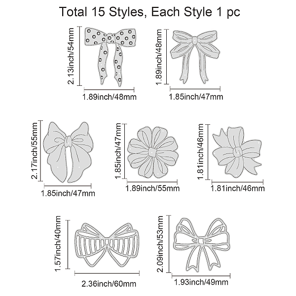 PandaHall Carbon Steel Cutting Dies Stencils, for DIY Scrapbooking/Photo Album, Decorative Embossing DIY Paper Card, Bowknot Pattern...
PandaHall Carbon Steel Cutting Dies Stencils, for DIY Scrapbooking/Photo Album, Decorative Embossing DIY Paper Card, Bowknot Pattern...