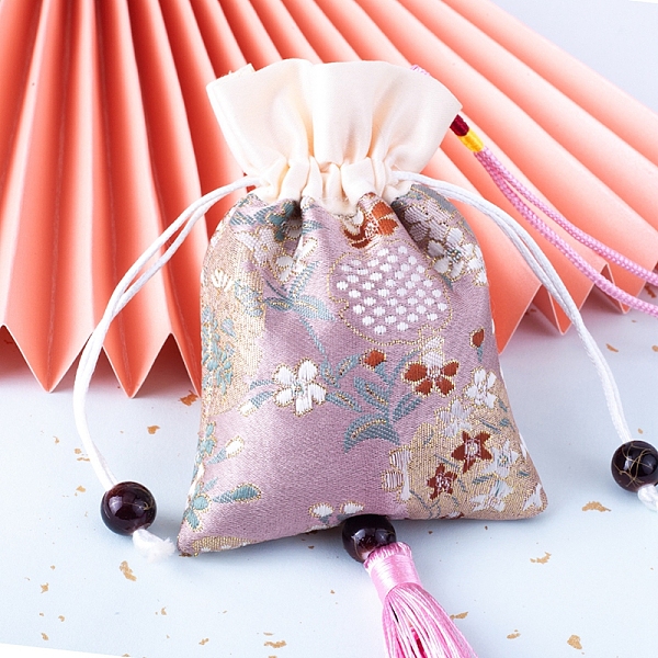 PandaHall Silk Embroidery Flower Pouches, Drawstring Bag, Rectangle with Tassel, Thistle, 11.5x8.5cm Silk Rectangle Purple
PandaHall Silk Embroidery Flower Pouches, Drawstring Bag, Rectangle with Tassel, Thistle, 11.5x8.5cm Silk Rectangle Purple