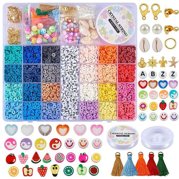 PandaHall DIY Heishi Beads Jewelry Set Making Kit, Including Polymer Clay & Acrylic & Natural Cowrie Shell Beads, Alloy & CCB Plastic Charms..., Multicolor
PandaHall DIY Heishi Beads Jewelry Set Making Kit, Including Polymer Clay & Acrylic & Natural Cowrie Shell Beads, Alloy & CCB Plastic Charms..., Multicolor