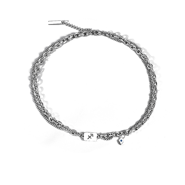 PandaHall Men's Constellation Titanium Steel Necklace, Cable & Curb Chains Double Layer Necklace, Sagittarius, 20.08~31.50 inch(51~80cm)...
PandaHall Men's Constellation Titanium Steel Necklace, Cable & Curb Chains Double Layer Necklace, Sagittarius, 20.08~31.50 inch(51~80cm)...