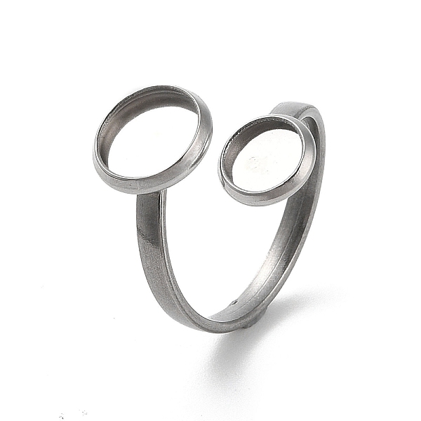 PandaHall 304 Stainless Steel Open Cuff Ring Findings, Pad Ring Setting, Flat Round, Stainless Steel Color, Inner Diameter: 17mm, Tray: 8mm...
PandaHall 304 Stainless Steel Open Cuff Ring Findings, Pad Ring Setting, Flat Round, Stainless Steel Color, Inner Diameter: 17mm, Tray: 8mm...